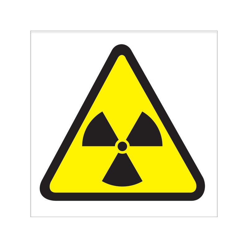 Warnung vor radioaktiven Stoffen oder ionisierenden Strahlen W003 150x150mm