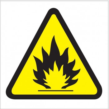 Warnung vor feuergefährlichen Stoffen W021 150x150mm