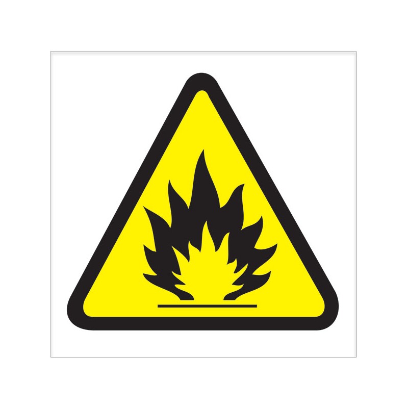 Warnung vor feuergefährlichen Stoffen W021 150x150mm