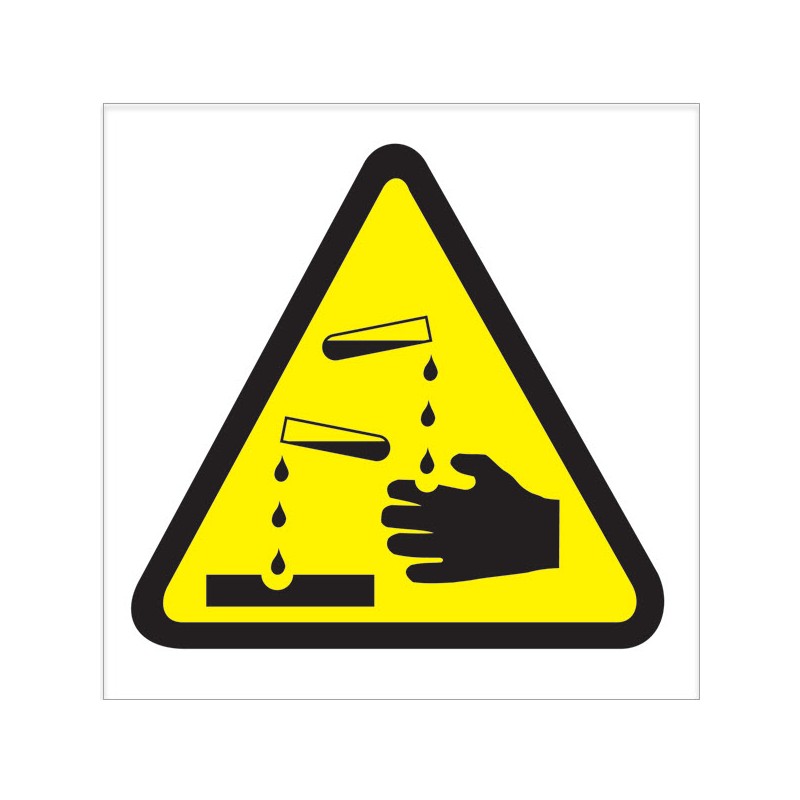Caution Acid W023 150x150mm