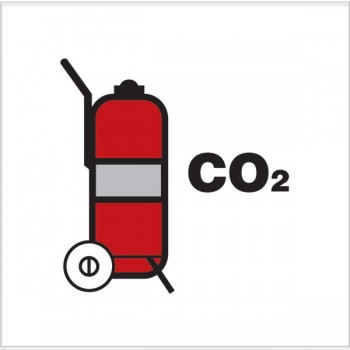 WHEELED FIRE EXTINGUISHER CO2 150x150mm