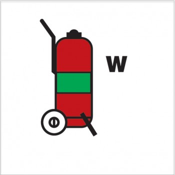WHEELED FIRE EXTINGUISHER WATER 150x150mm