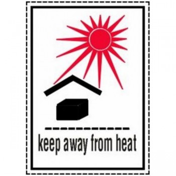 IATA - KEEP AWAY FROM HEAT Etiqueta 74 X 105 mm