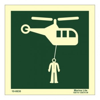 IMO Helipad Evakuierungsbereich 150x150mm