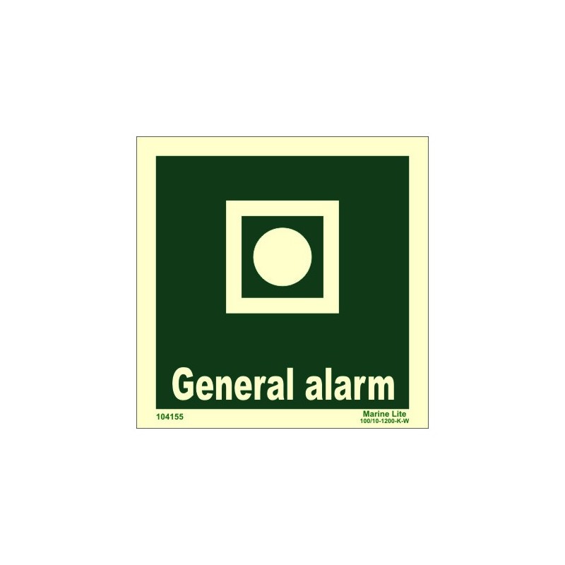 IMO Alarma General 150x150mm