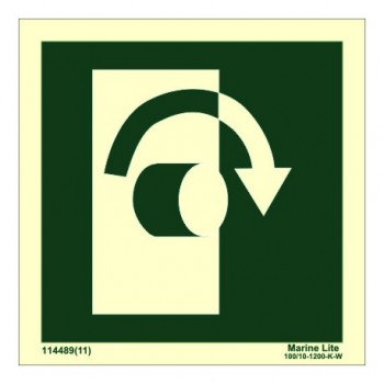 IMO Gire hacia la Derecha para Abrir 150x150mm