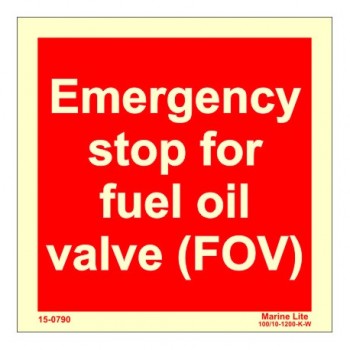 Parada de Emergencia para Válvula de Combustible (FOV) 150x150mm