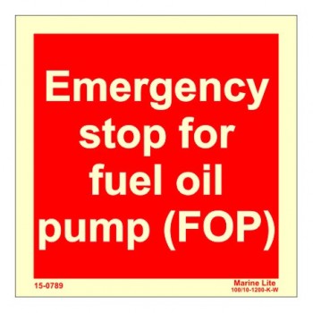 Parada de Emergencia para Bomba de Combustible 150x150mm