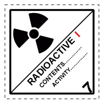 7. RADIOACTIVO Etiqueta adhesiva 250X250mm
