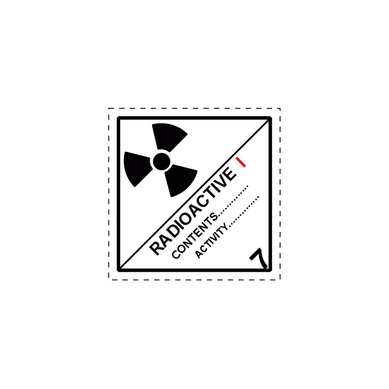 7. RADIOACTIVE Aufkleber 250X250mm