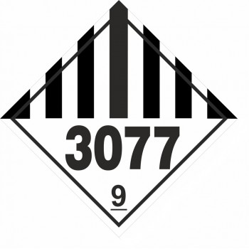 9 MISCELLANEOUS Hazard Placard self-adhesive 250x250mm R5 UN3077