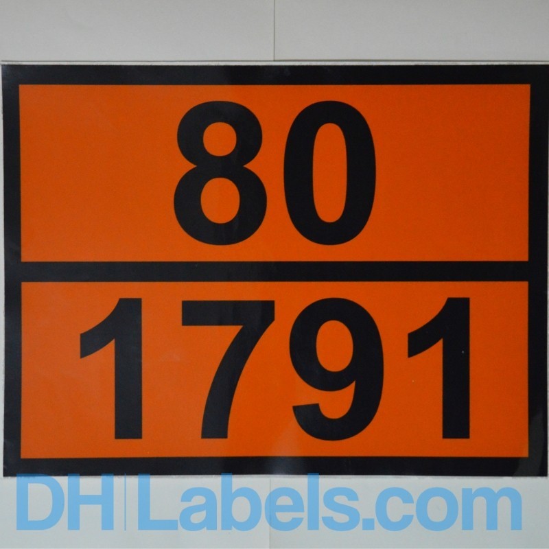 PLATE ADR WITH NUMBERS , 300x400 mm
