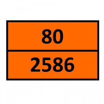 PANEL ADR CON NUMERACION  300x400 mm Autoadhesivo