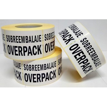 ETIQUETA SOBREEMBALAJE/OVERPACK - ROLLO 1.000 UDS