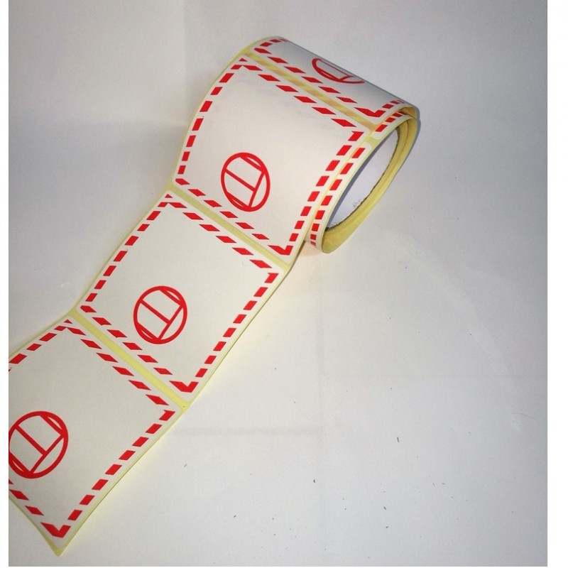 AUSGEZEICHNETE MENGEN ETIKETTEN ROT 100x100mm