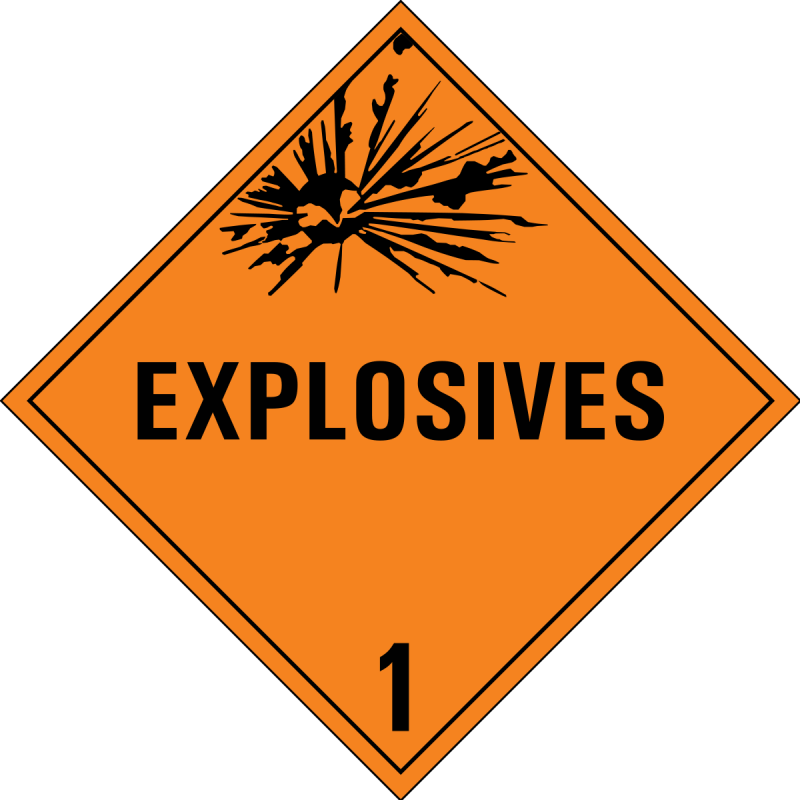1 EXPLOSIVOS SUSTANCIAS Rollo 500 Unidades adhesiva 100x100mm
