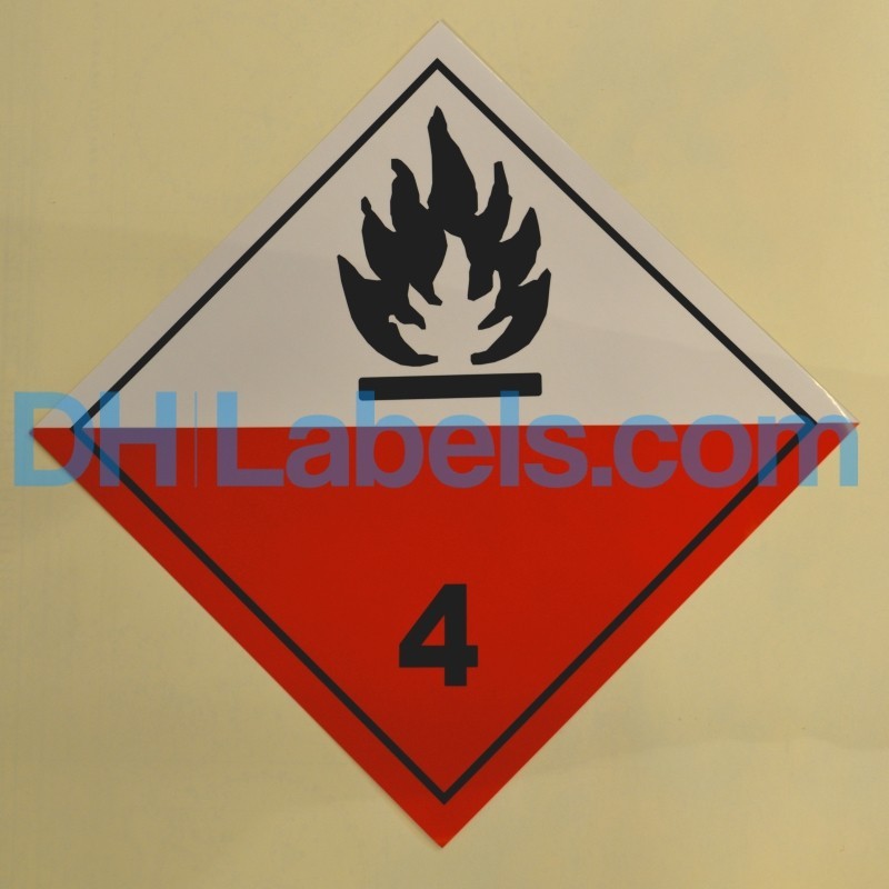 4.2 COMBUSTIBLE SPONT ANEOUSLY Rollo 500 Unidades Etiqueta adhesiva 100x100mm