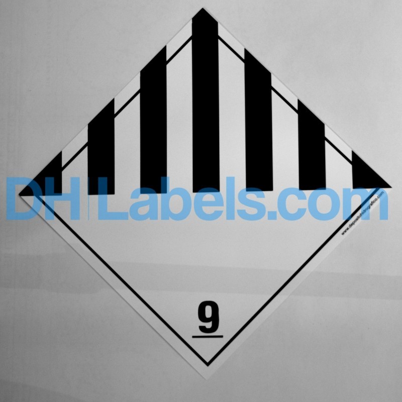 9 MISCELLANEOUS Hazard Placard Roll 500 units self-adhesive 100x100mm