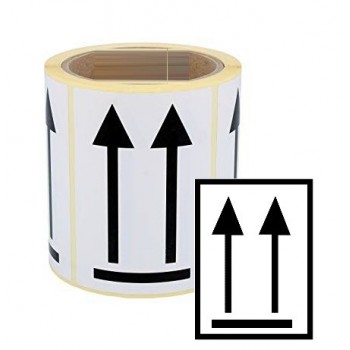 FLECHA ORIENTACION CARGA Rollo 500 Unidades adhesiva 74x105mm