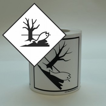 MP MARINE POLLUTANT Hazard Placard self-adhesive single unit 100x100mm
