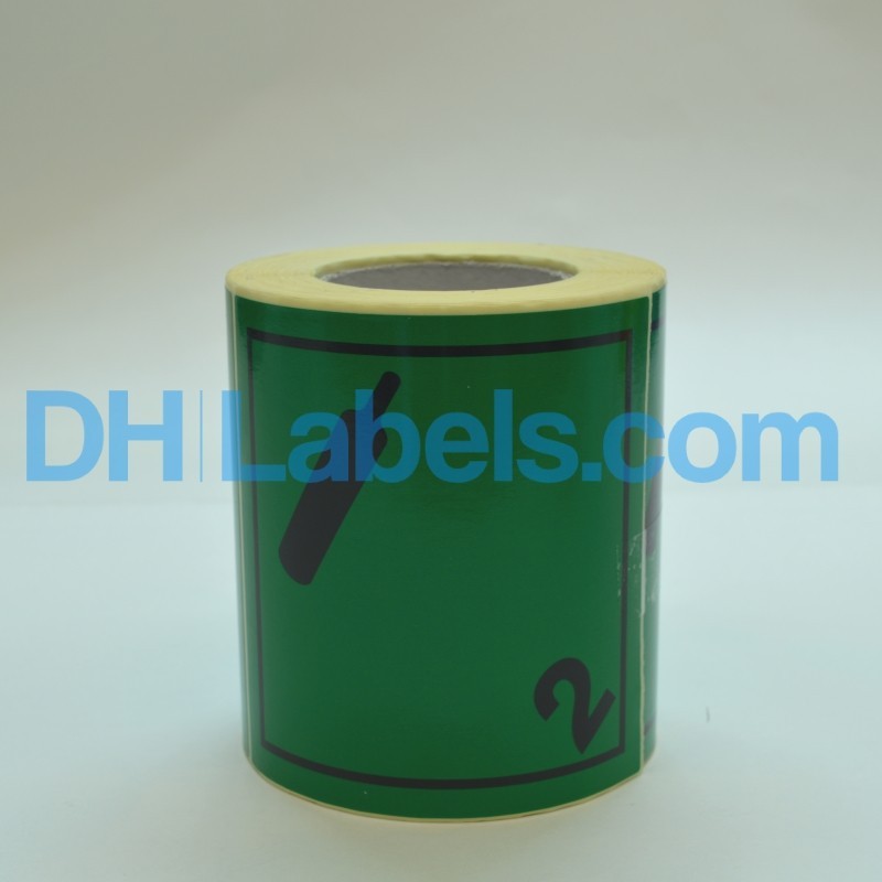 2.2 NON FLAMMABLE GAS Hazard Placard self-adhesive single unit 100x100mm