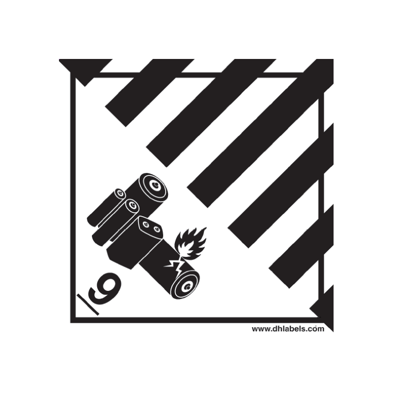 9A BATERIAS LITIO Rollo 500 Unidades adhesiva 100x100mm