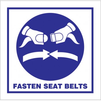 Fasten Seat Belts 150x150mm
