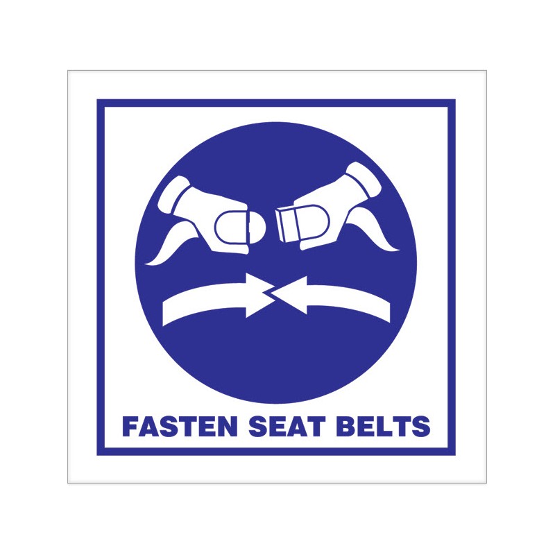 Fasten Seat Belts 150x150mm