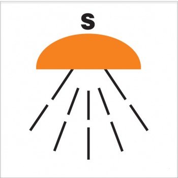 Space Group Of Spaces Protected By Fire Extinguishing system-sprinkler Or High Pressure Water 150x150mm