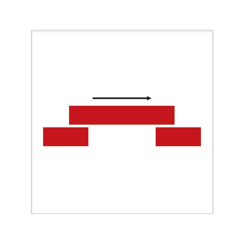 Imo Symbol Photoluminescent "a" Class Sliding Fire Door Self-closing  15 x 15 cm