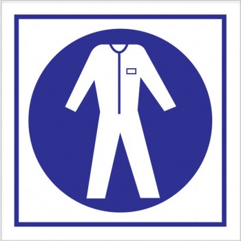 Wear Protective Clothing 150x150mm