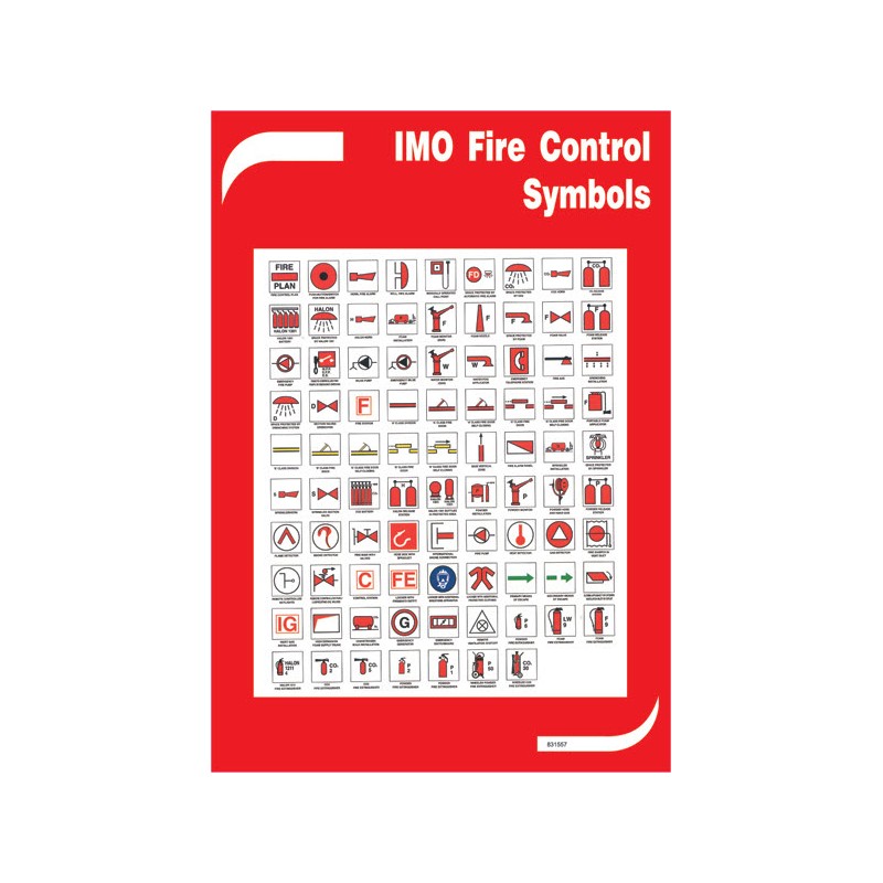 Imo Fire Control Symbols - Poster 42x30cm