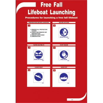 Free Fall Lifeboat Launching - Poster 50x35cm
