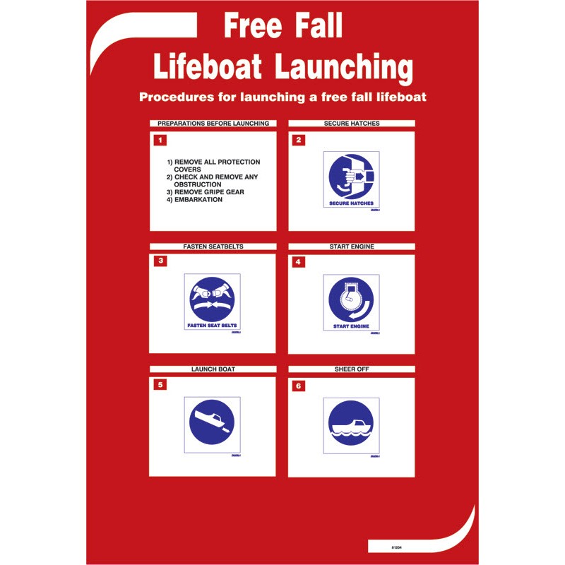 Free Fall Lifeboat Launching - Poster 50x35cm