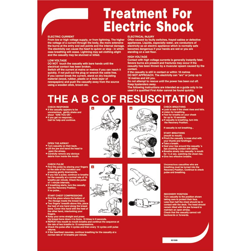 Treatment For Electric Shock - Poster 50x35cm