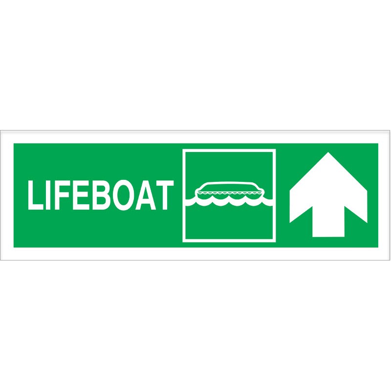 Lifeboat Up Right Photoluminiscent 10x30 cm