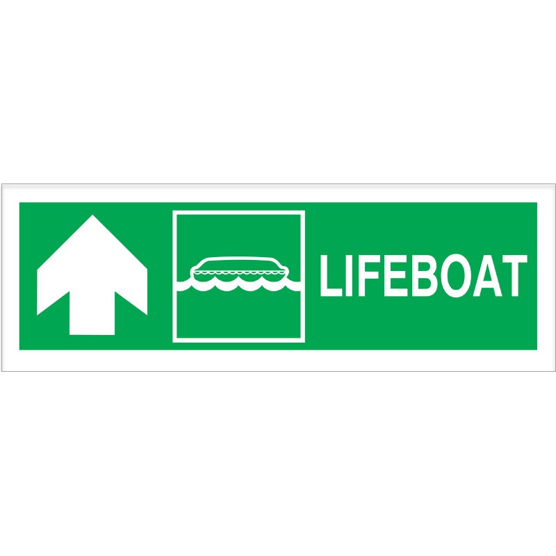 Lifeboat Up Left  Photoluminiscent 10x30 cm