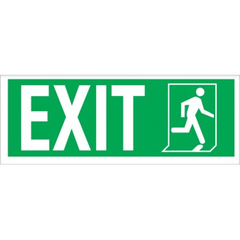 Exit Left-man Run Right Photoluminiscent