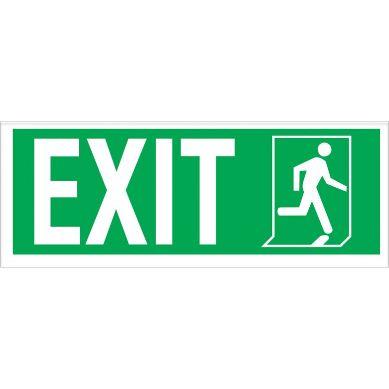 Exit Left-man Run Right Photoluminiscent