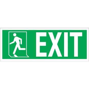 Exit/run Man Left  Photoluminiscent