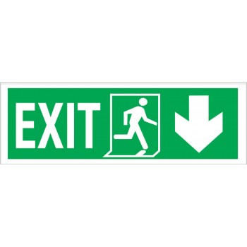 Exit Left-man Run Right-arrow Down Photoluminiscent