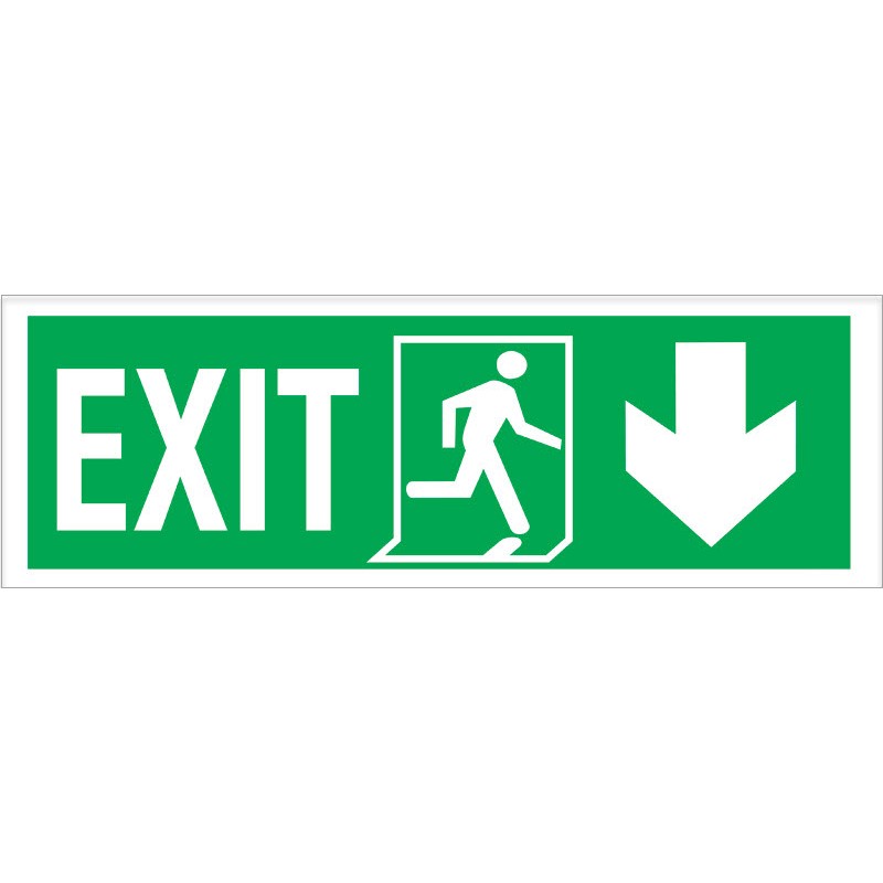 Exit Left-man Run Right-arrow Down Photoluminiscent