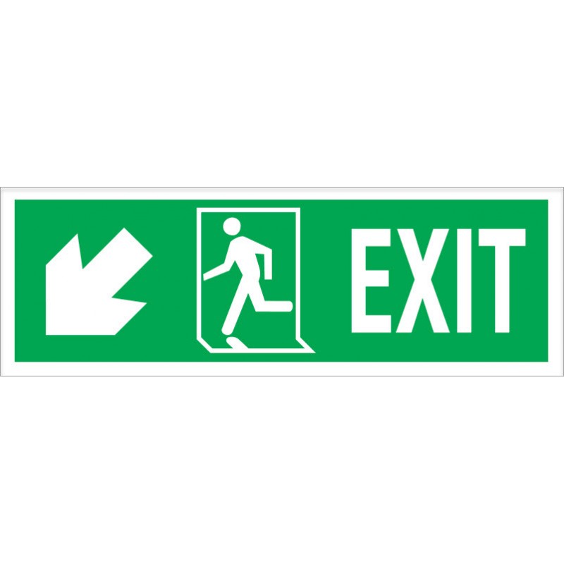 Exit Right-man Run Left-arrow Down/left Photoluminiscent