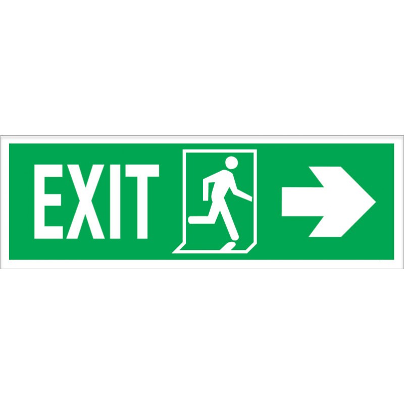 Exit Left-man Run Right-arrow Right Photoluminiscent