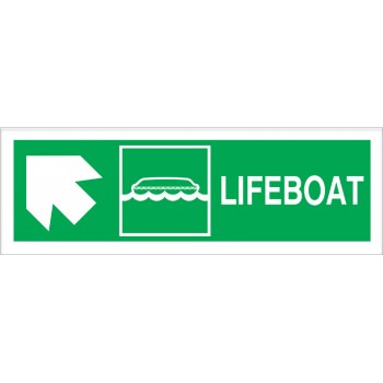 Lifeboat Side Up Left  Photoluminiscent 10x30 cm