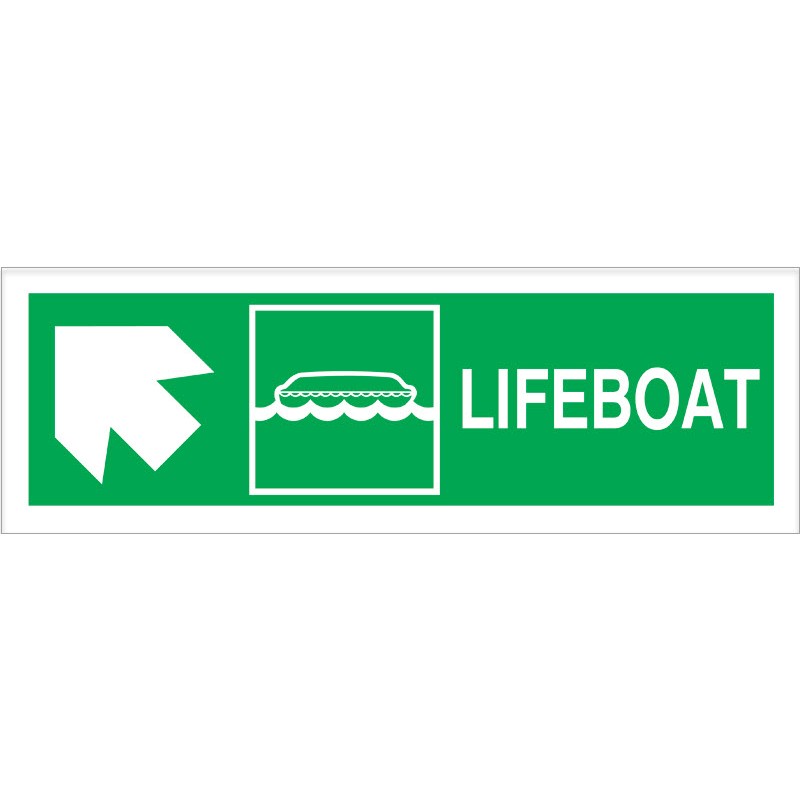 Lifeboat Side Up Left  Photoluminiscent 10x30 cm