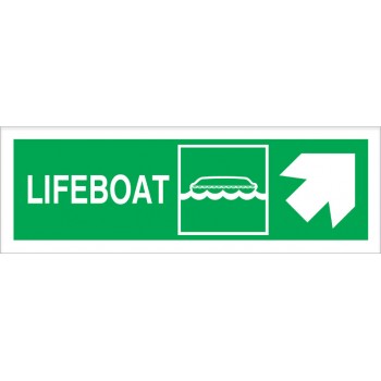 Rettungsboot-Seite oben rechts Photoluminiscent 10x30 cm