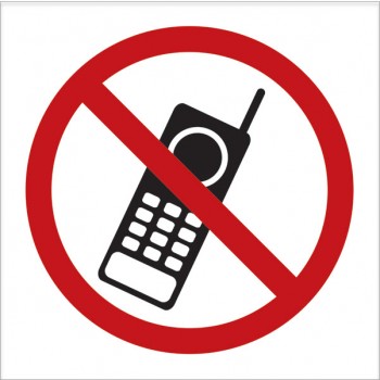 No Mobile Phones P013 150x150mm